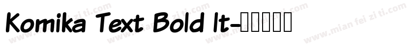 Komika Text Bold It字体转换